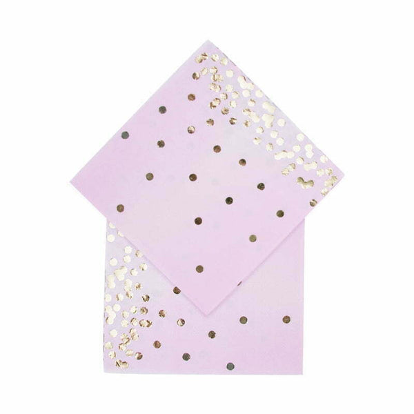 16 PINK DOT FOIL NAPKIN